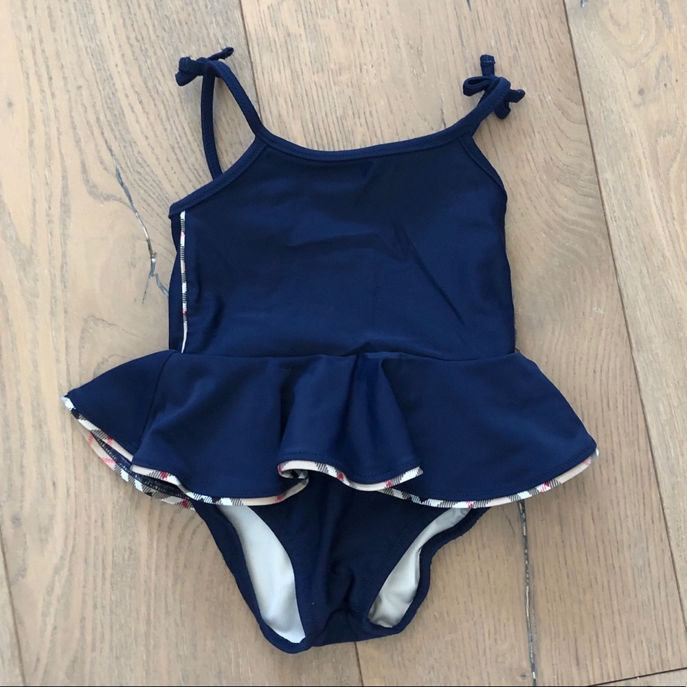 Preloved Burberry baby girl bathing suit